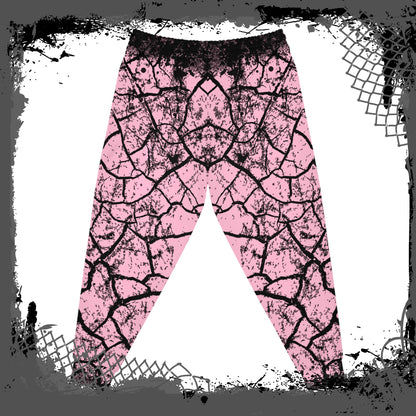 PNK/BLK Unisex "Cracked" Joggers