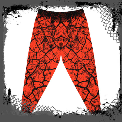 RED/BLK Unisex "Cracked" Joggers