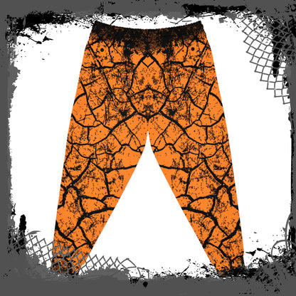 ORG/BLK Unisex "Cracked" Joggers