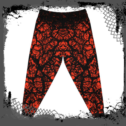 RED/BLK Unisex "Frac'd" Joggers