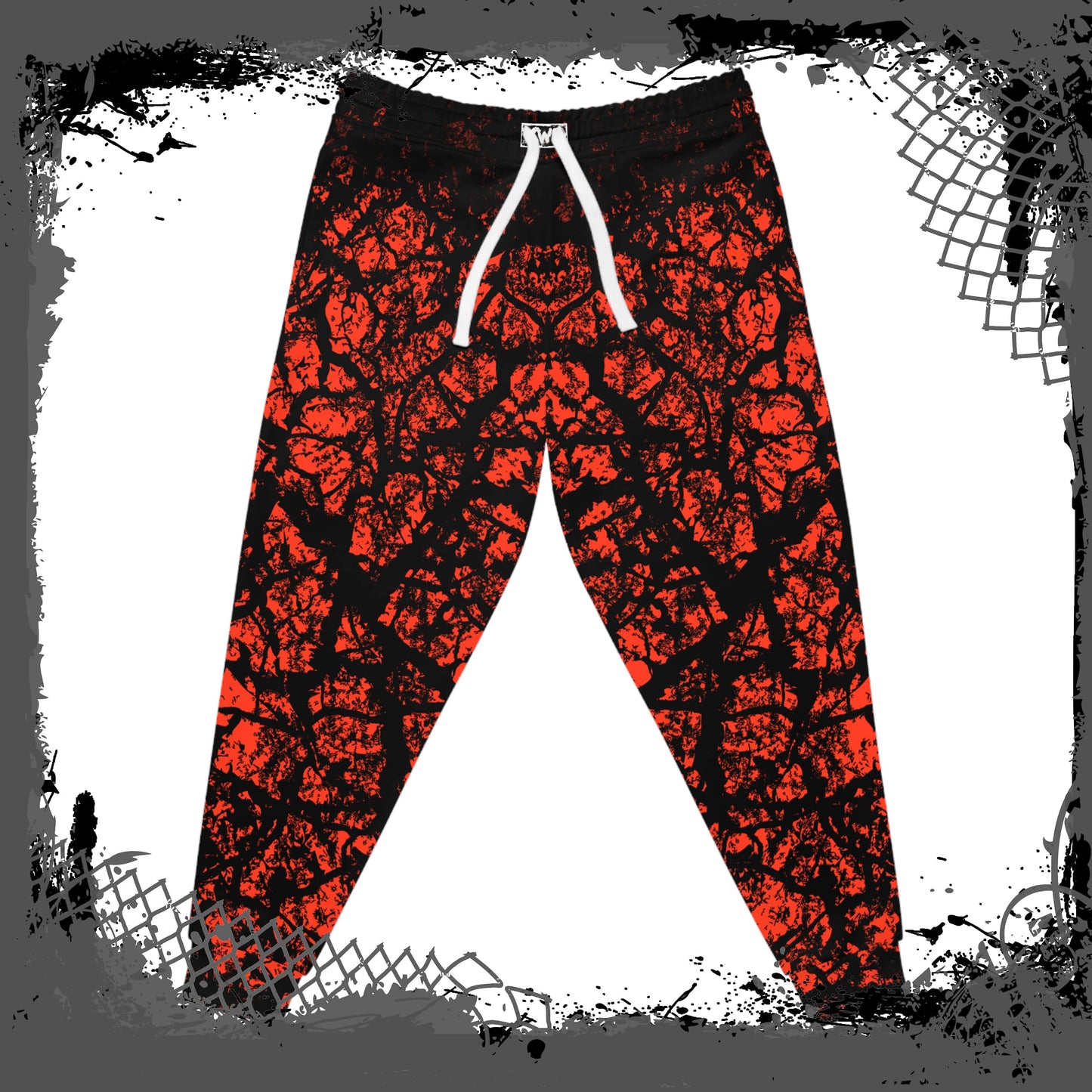 RED/BLK Unisex "Frac'd" Joggers