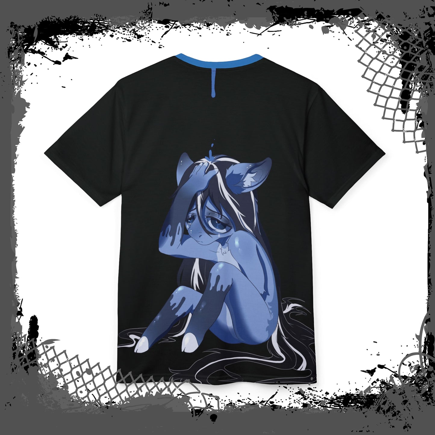 BLU/BLK Unisex "Blue Flu" Character Tee