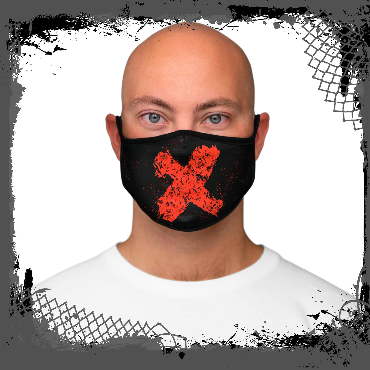 RED "Crossed" Face Mask