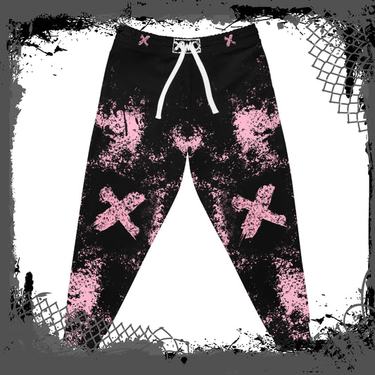 PNK/BLK "Crossed" Unisex Joggers
