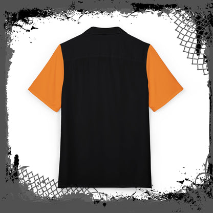 BLK/ORG "Slick" Button Shirt