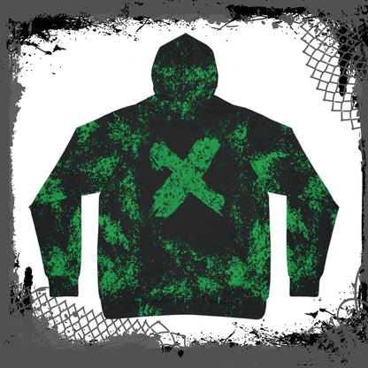 GRN/BLK Unisex "Crossed" Hoodie