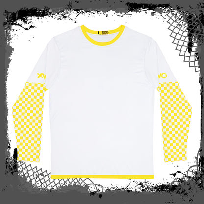 White "Yellow Ghetto" Men's Long Sleeve