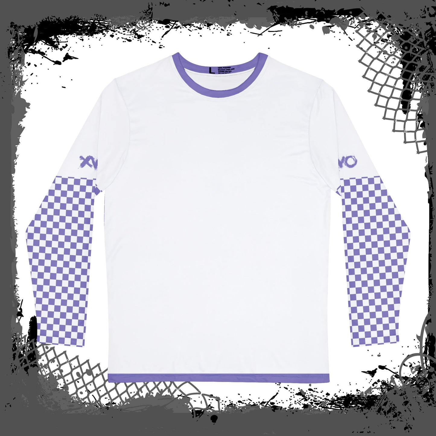 White "Lavender Scavenger" Men's Long Sleeve Shirt