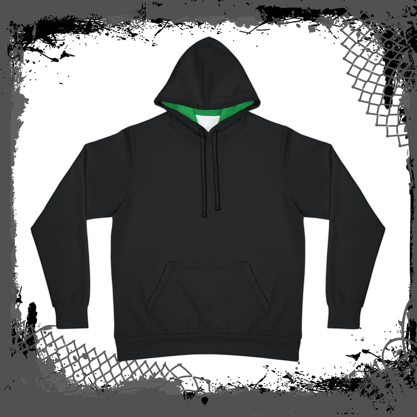 BLK/GRN Unisex "Class Six" Athletic Hoodie