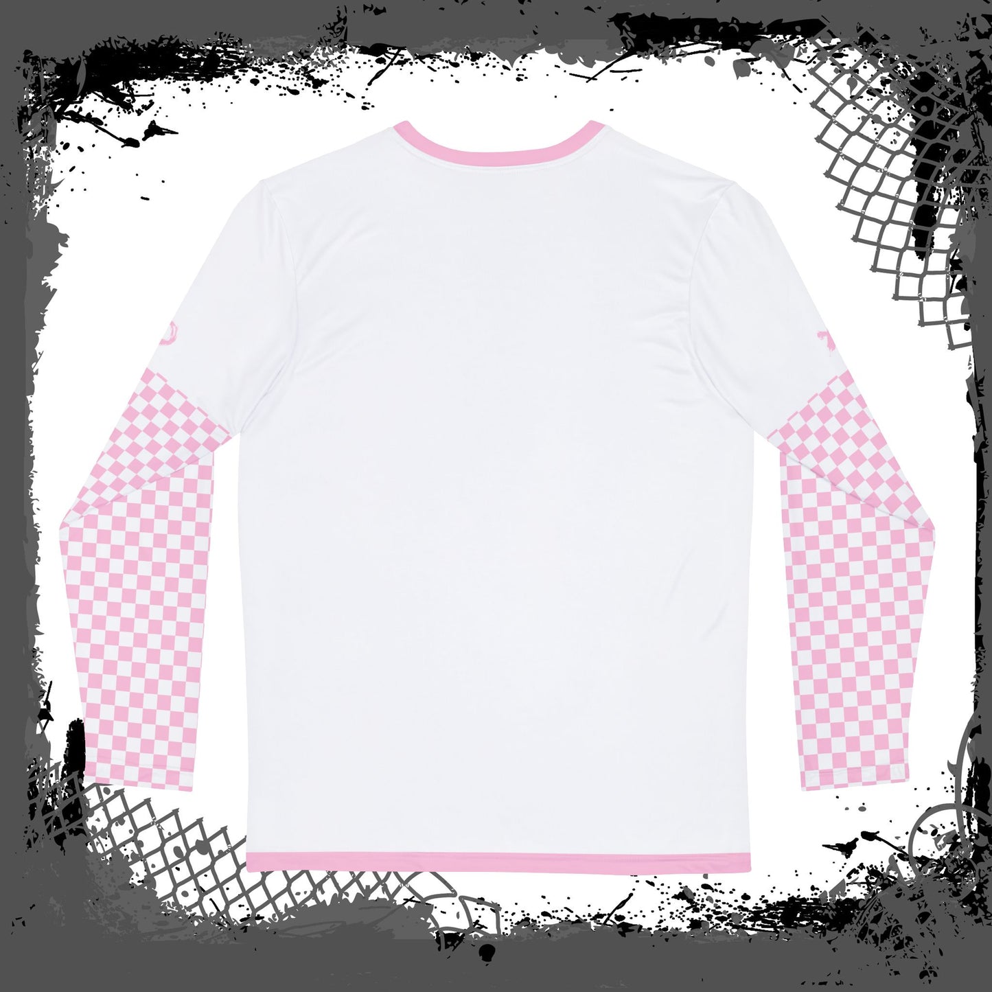 White "Pink Fink" Men's Long Sleeve Shirt