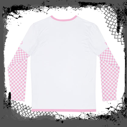 White "Pink Fink" Men's Long Sleeve Shirt