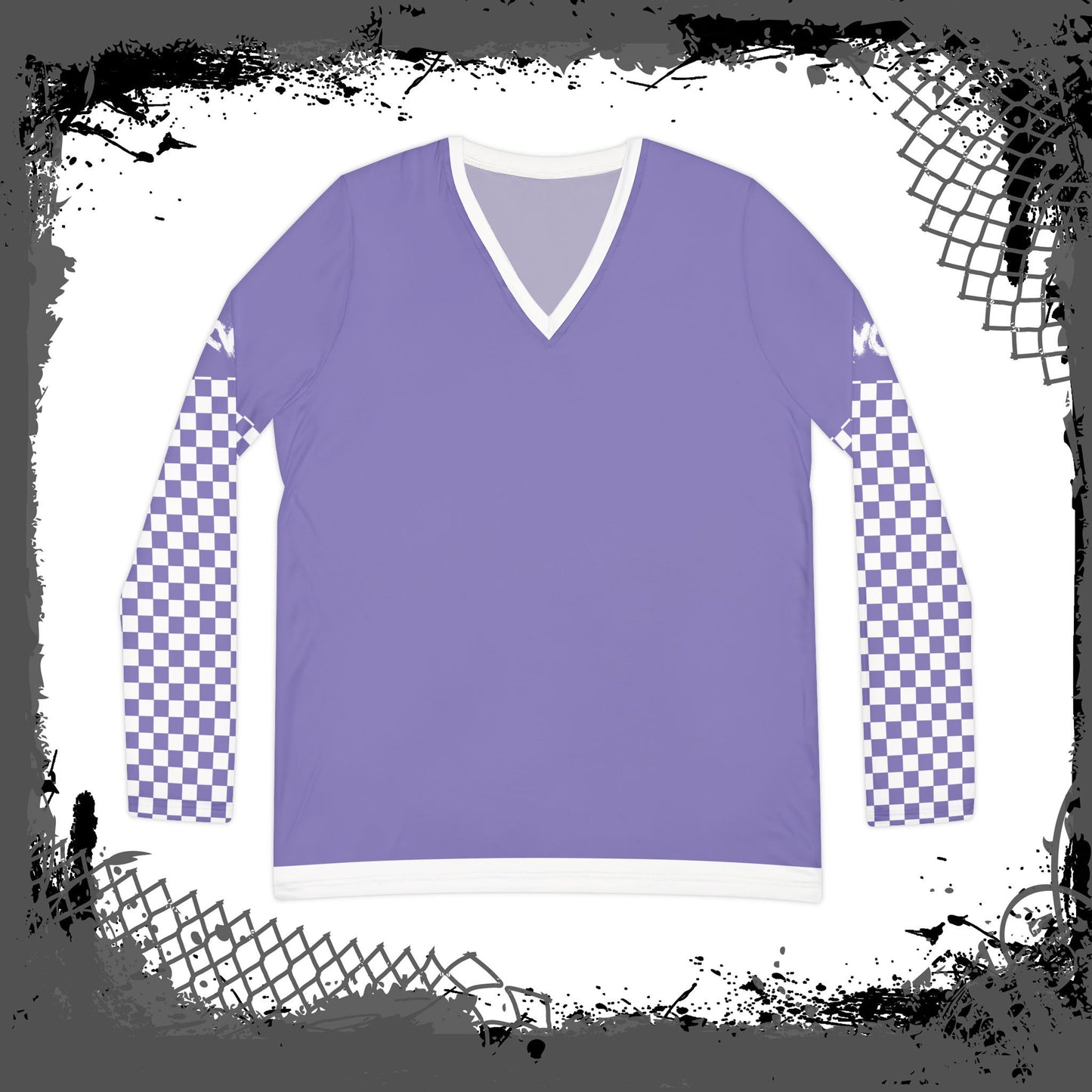 White Lines "Lavender Scavenger" Women's Long Sleeve V-neck Shirt