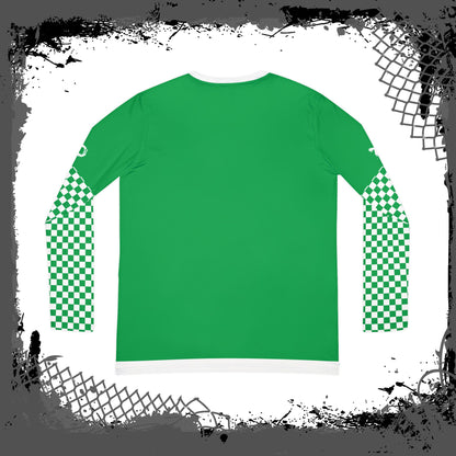 White Lines "Green Fiend" Women's Long Sleeve V-neck Shirt