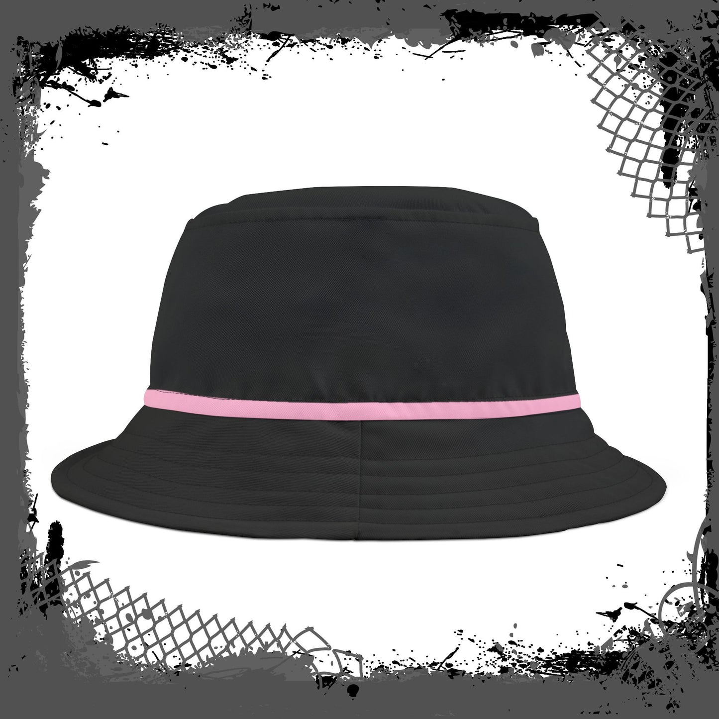 BLK/PNK "Slick" Bucket Fedora