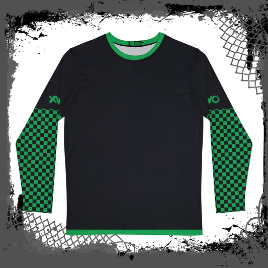 Black "Green Fiend" Men's Long Sleeve Shirt