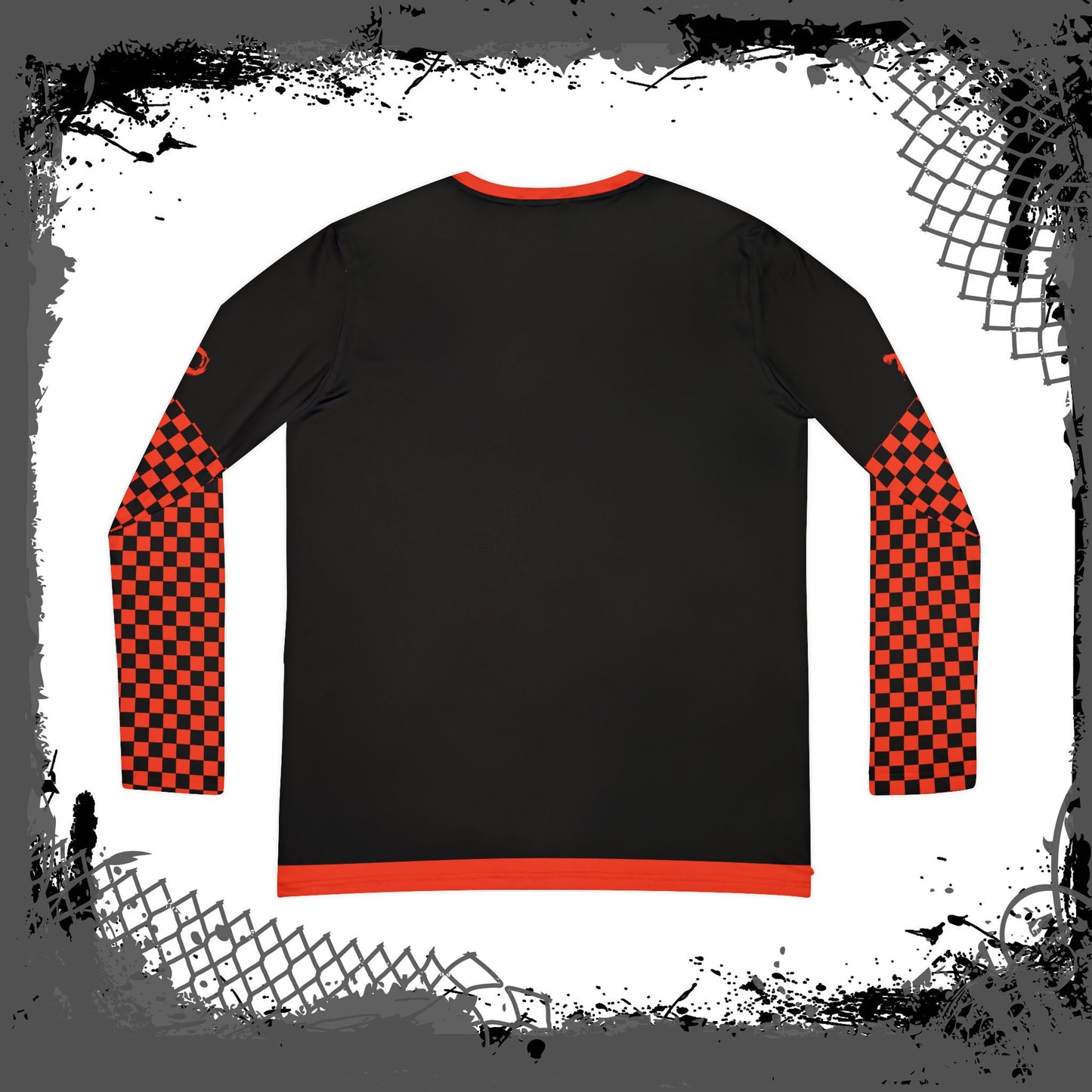 Black "Red Dread" Women's Long Sleeve V-neck Shirt