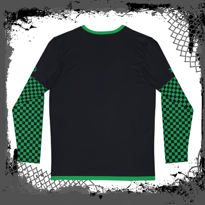 Black "Green Fiend" Men's Long Sleeve Shirt